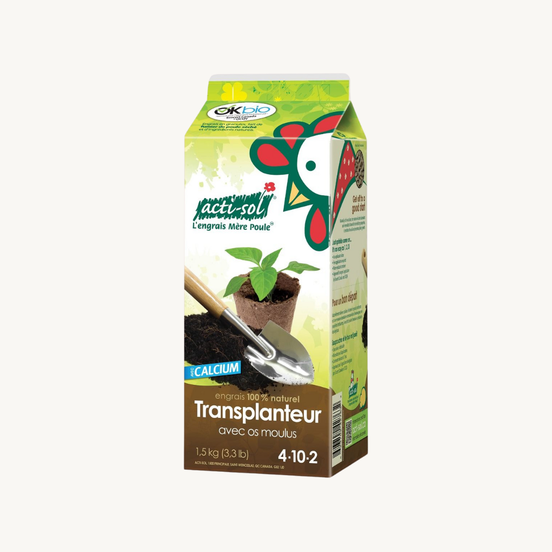 Engrais Acti-sol - Transplanteur avec os moulus (4-10-2)